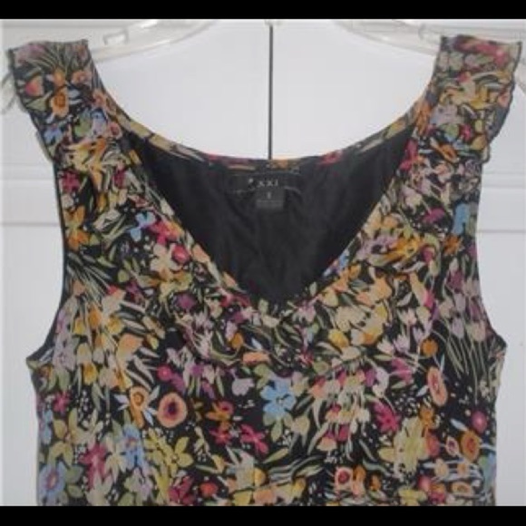 Forever 21 Girls Kids Floral Print Tiered Hem Chiffon Summer Party Dress Small S - Picture 11 of 12